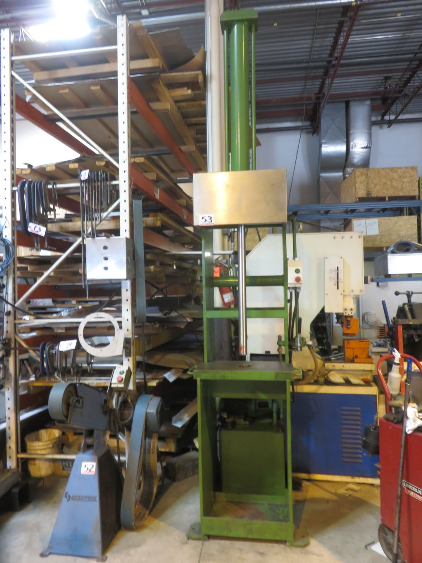 CUSTOM MADE APPROX. 20-TON HYDRAULIC PRESS W/ 4' STROKE