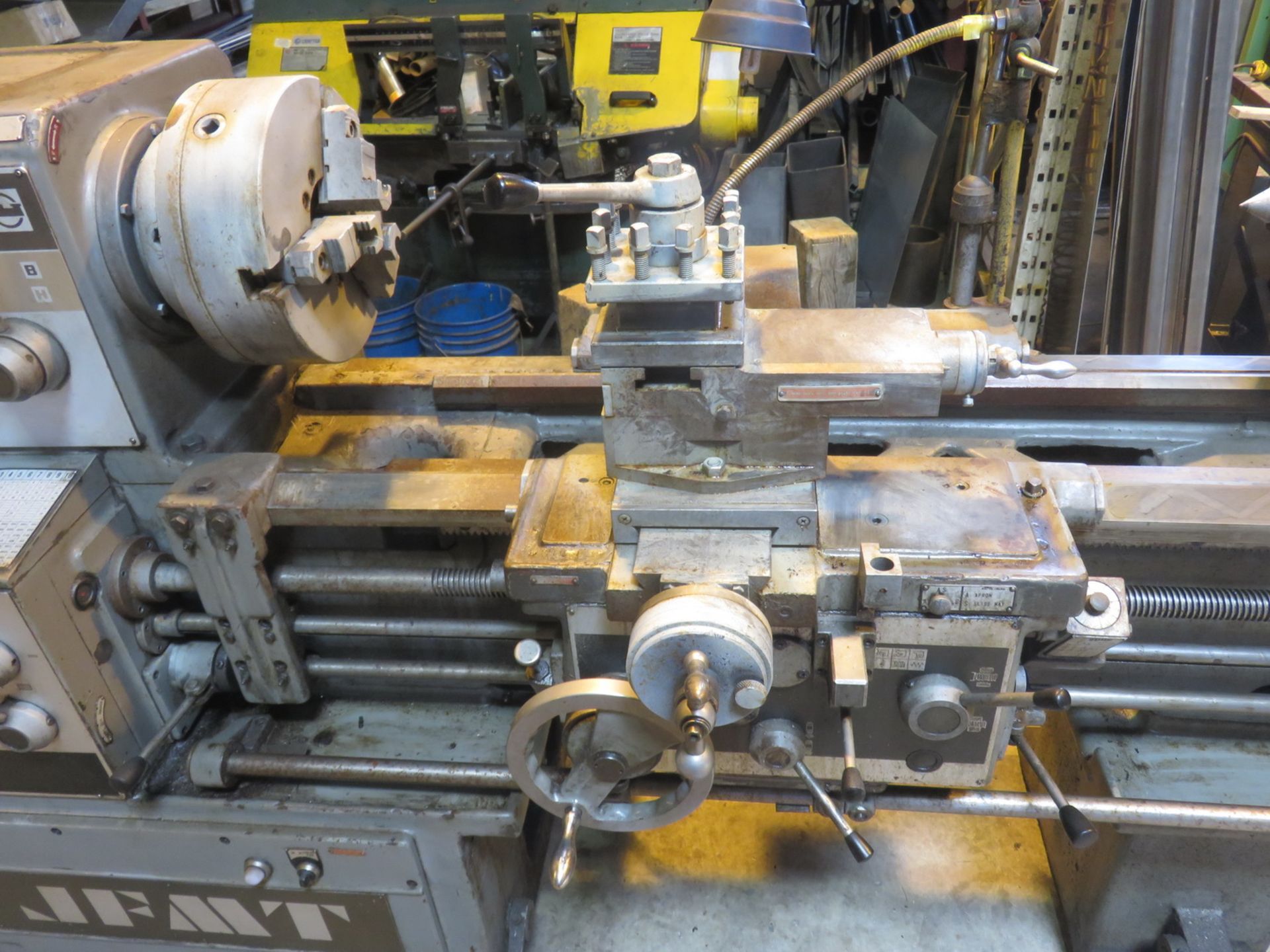 JFMT MODEL 530 GAP BED ENGINE LATHE W/ 21"OVER BED, 28" SWING IN GAP, 60" BETWEEN CENTERS, 3" - Image 2 of 4