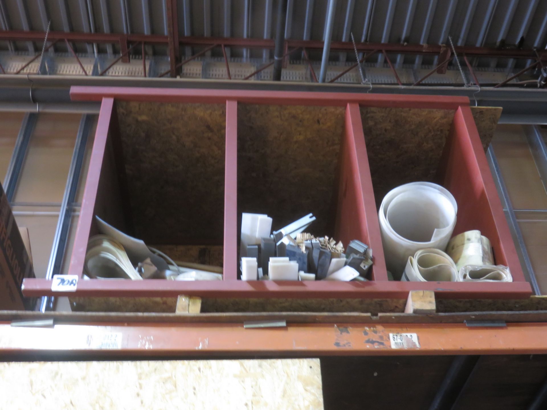 LOT - BROWN STEEL 34 X 64" X 80" BRAKE DIE STAND W/ BROWN STEEL 46 X 46 X 76 3-SHELF CART & BLK - Image 2 of 3