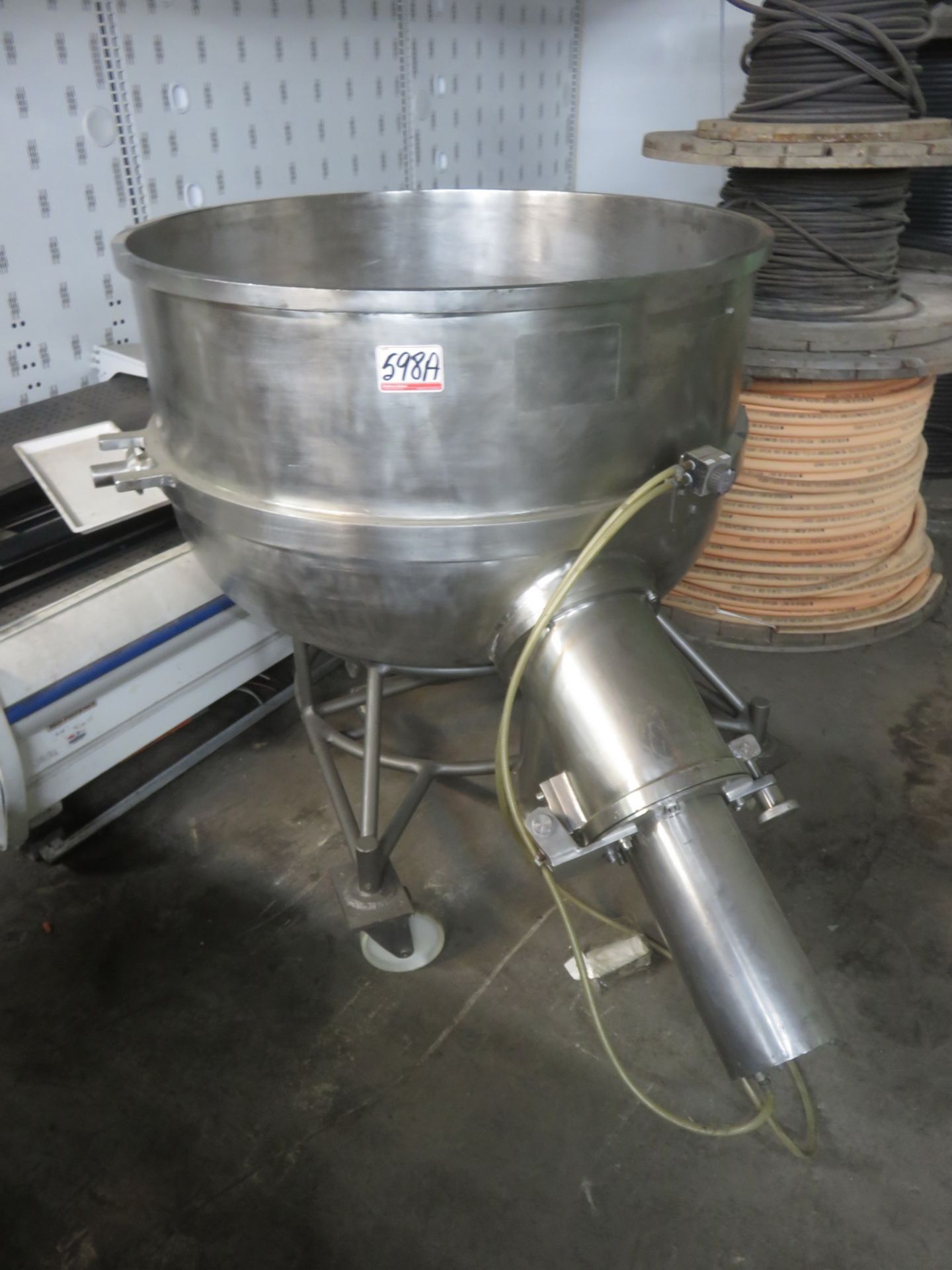 STAINLESS STEEL GENERAL ROLLING MIXING BOWL W/ CHUTE