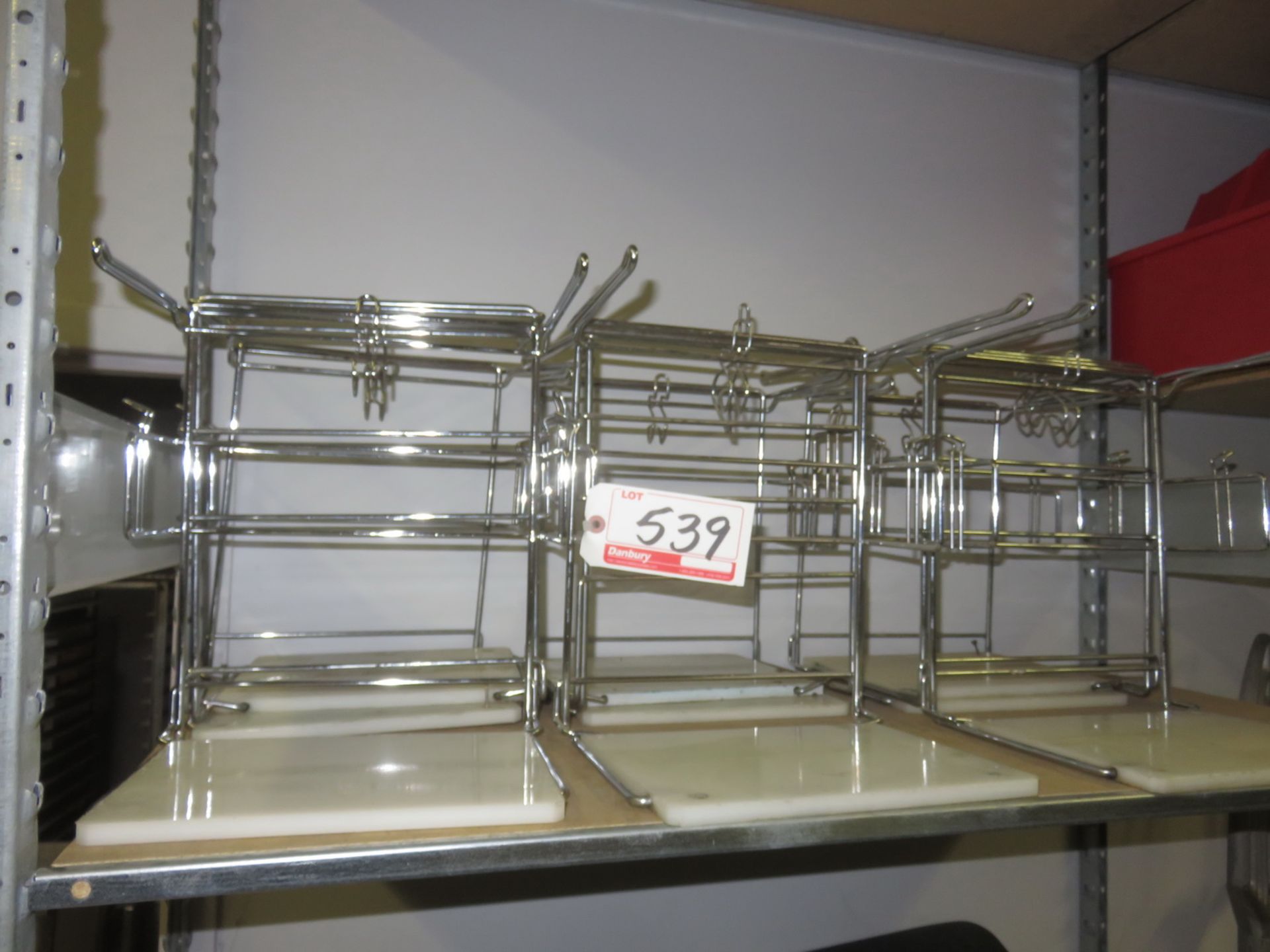 LOT - STAINLESS STEEL + ACRYLIC BAGGING STANDS (9 UNITS)