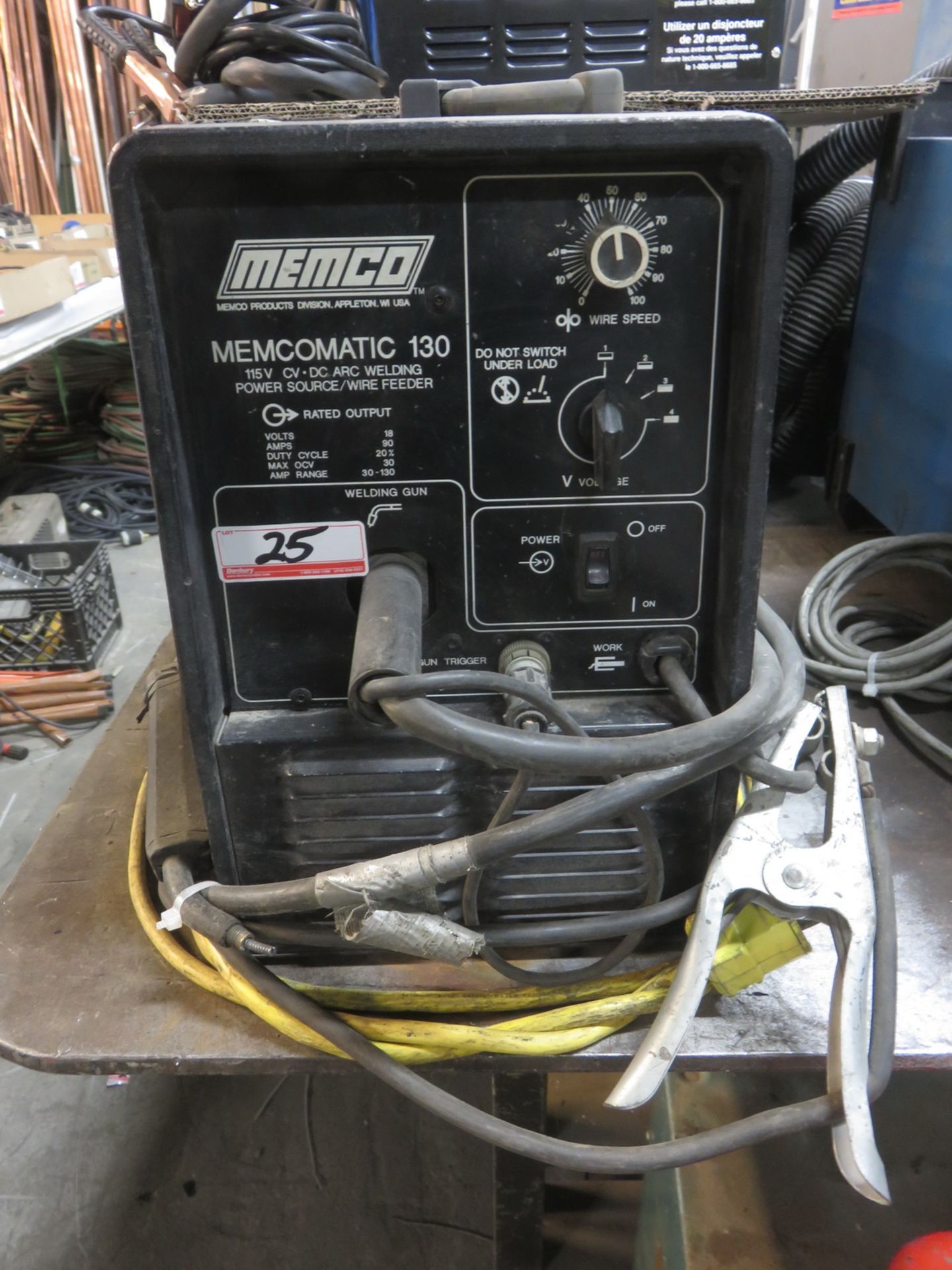 MEMCO MEMCOMATIC 130, 115V, 90AMP, AMP RANGE 30-130 MIG WELDER