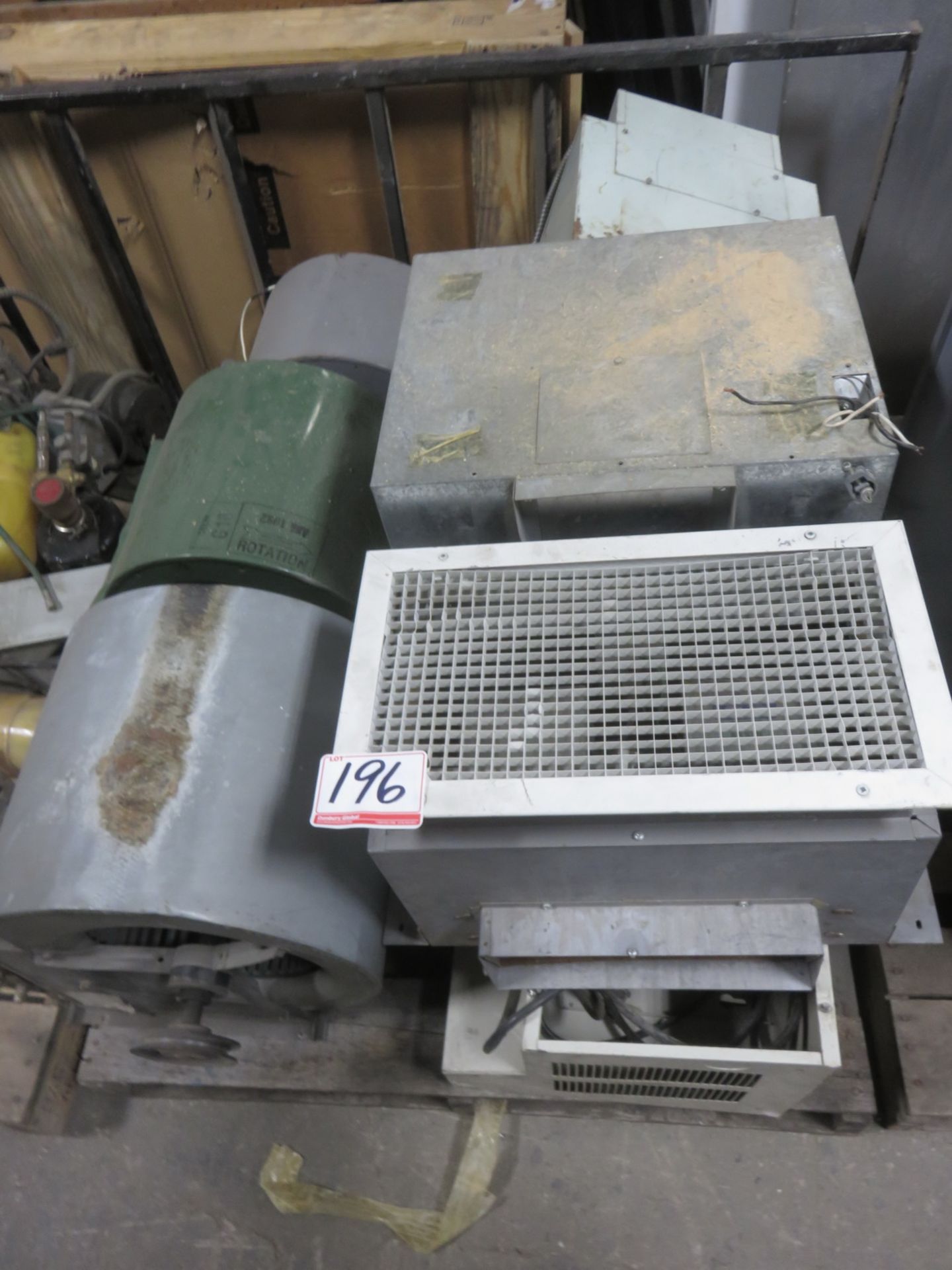 LOT - FURNACE BLOWERS, AIR COMPRESSORS ETC. (3 SKIDS) - Image 3 of 3