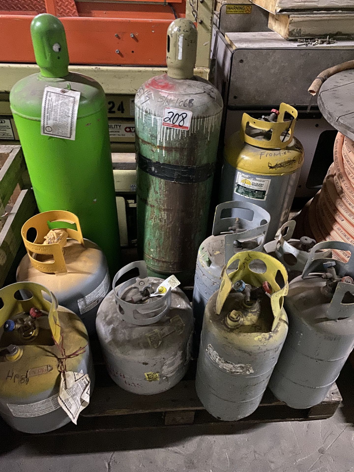 LOT - ASSORTED EMPTY PROPANE AND GAS TANKS AND CYLINDERS (2 SKIDS) - Image 2 of 3