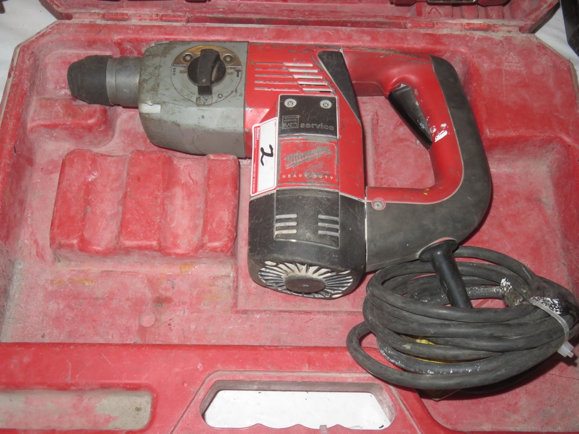 MILWAUKEE MOD 5359-21, 1 1/8" ELECTRIC ROTARY HAMMER DRILL W/ CASE