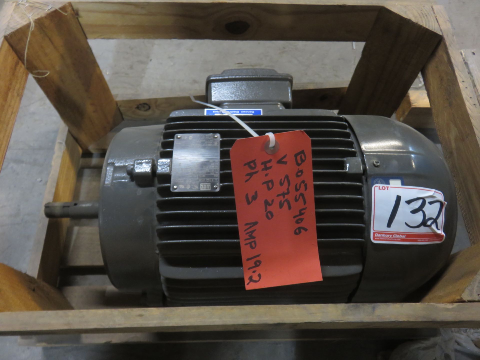 WEG 575V, 20HP ELECTRIC MOTOR