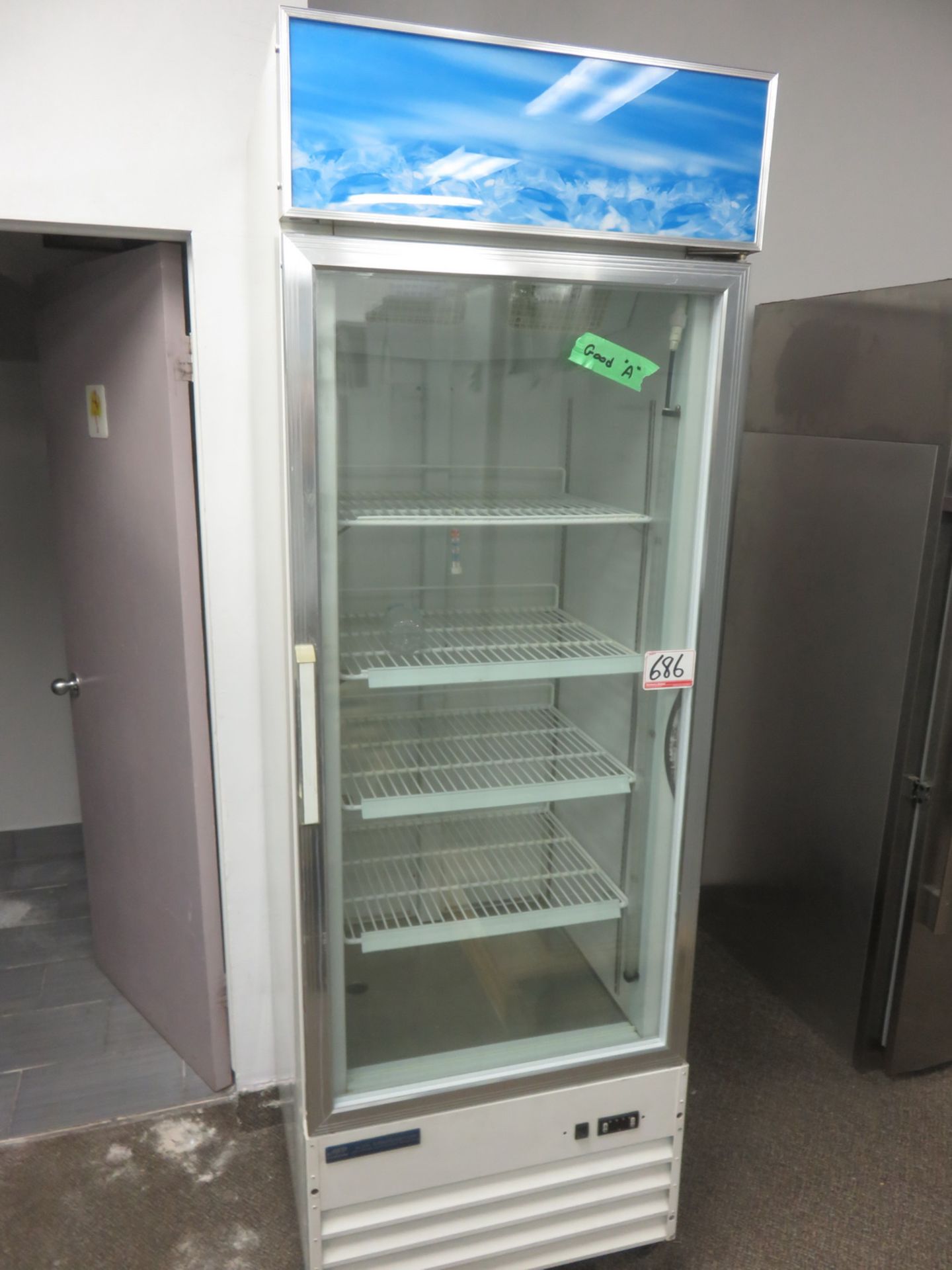 ATP MOD D368BMF WHITE 1 GLASS DOOR REFRIGERATOR