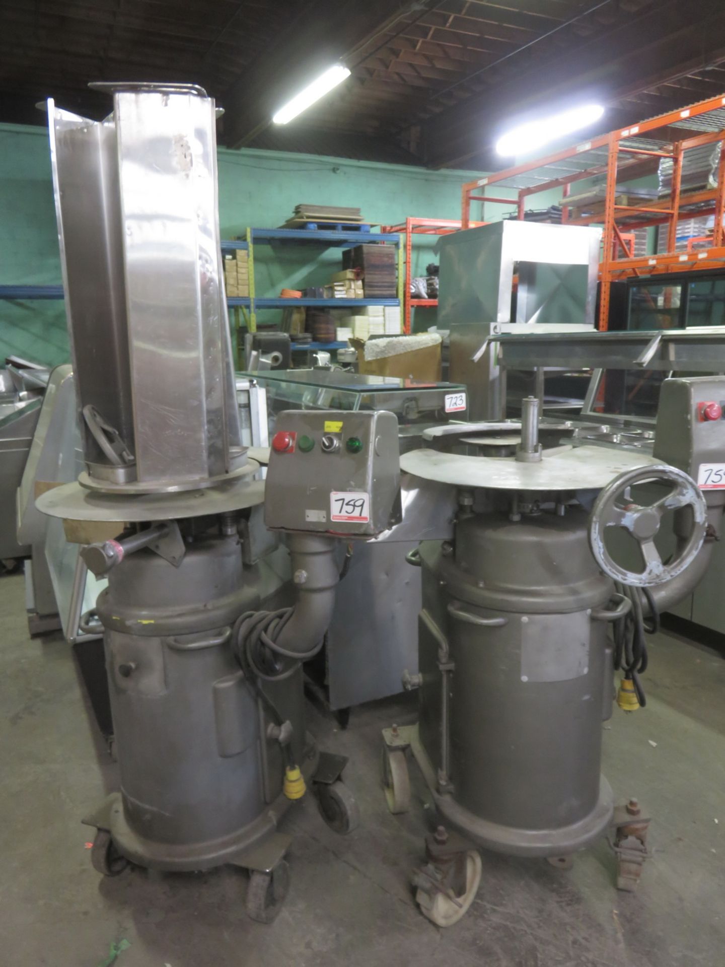 LOT - BETTCHER MOD 81 POWER CLEANER SLICING MACHINE W/ 2ND UNIT FOR PARTS