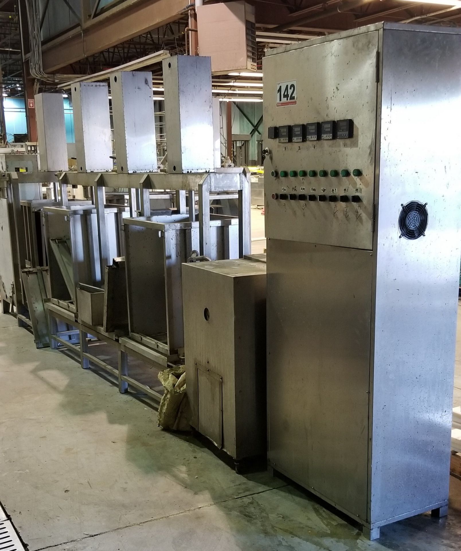 LOT - GENERAL 2-3 STATION S/STEEL PNEUMATIC TOFU PRESSES, & ASSTD EQUIPMENT (NOT UNDER POWER)