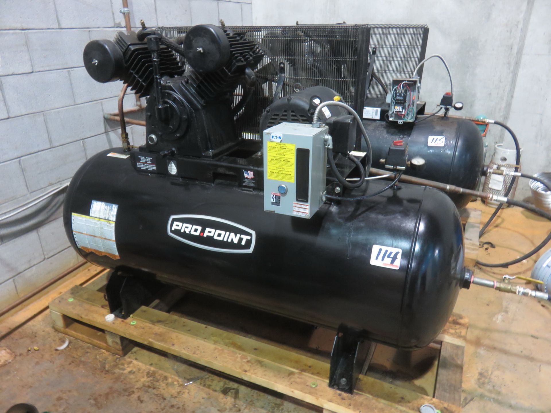 PRO-POINT MODEL 8475022 120-GALLON, 2-STAGE, 10-HP TANK MOUNT HORIZONTAL AIR COMPRESSOR