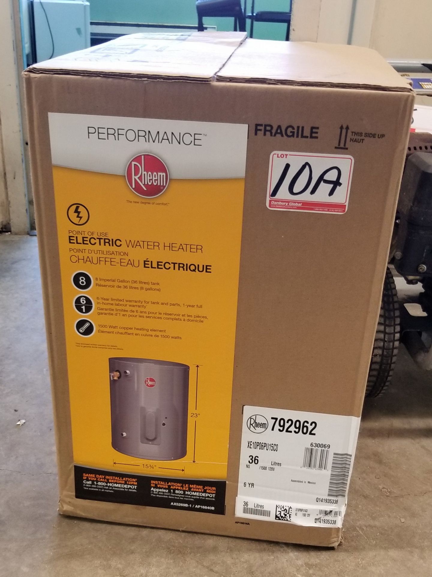 RHEEM XE10P06PU15C0 36-LITRE ELECTRIC HOT WATER TANK (NEW IN BOX)