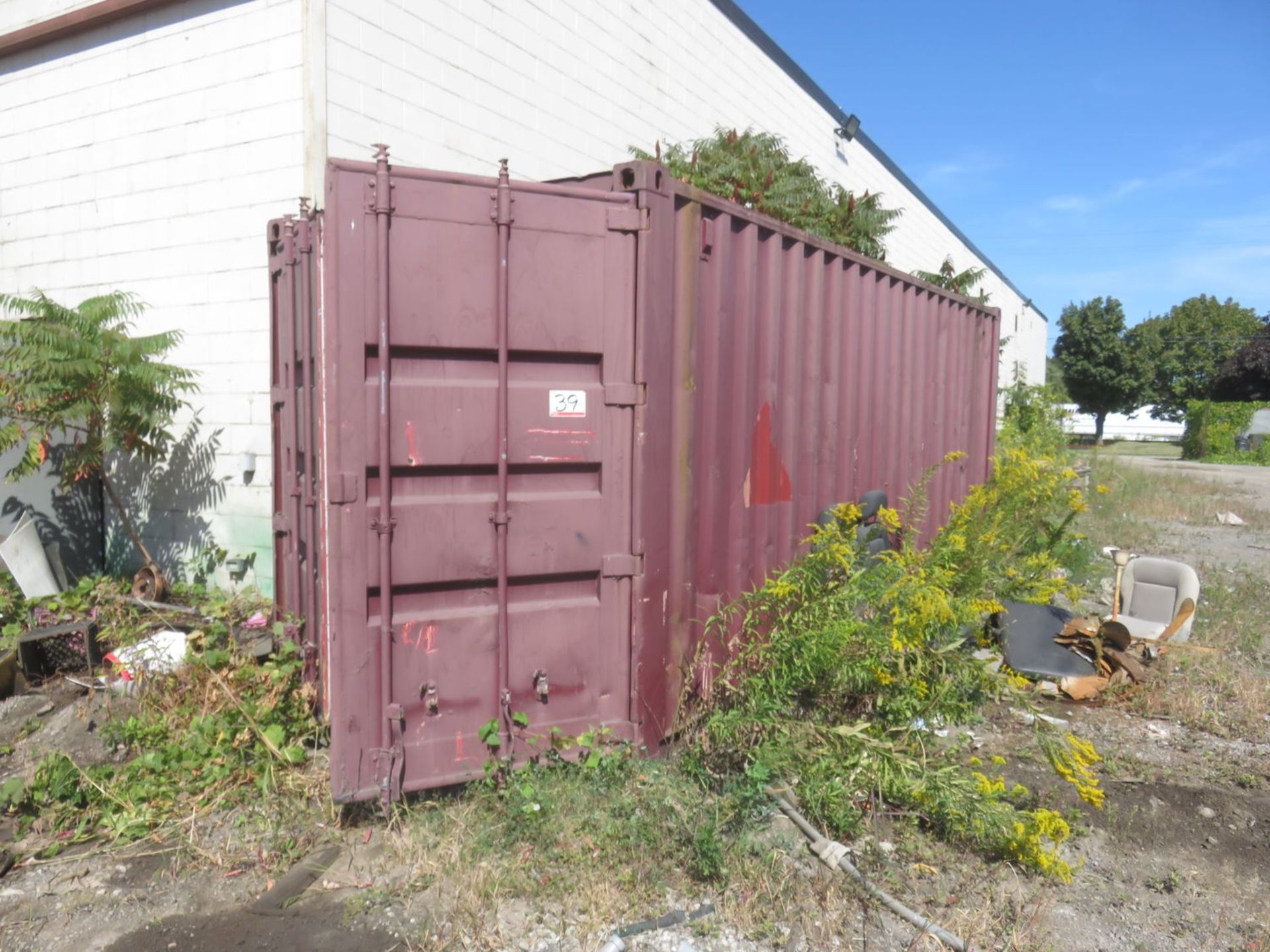 BROWN STEEL 18'L SHIPPING CONTAINER