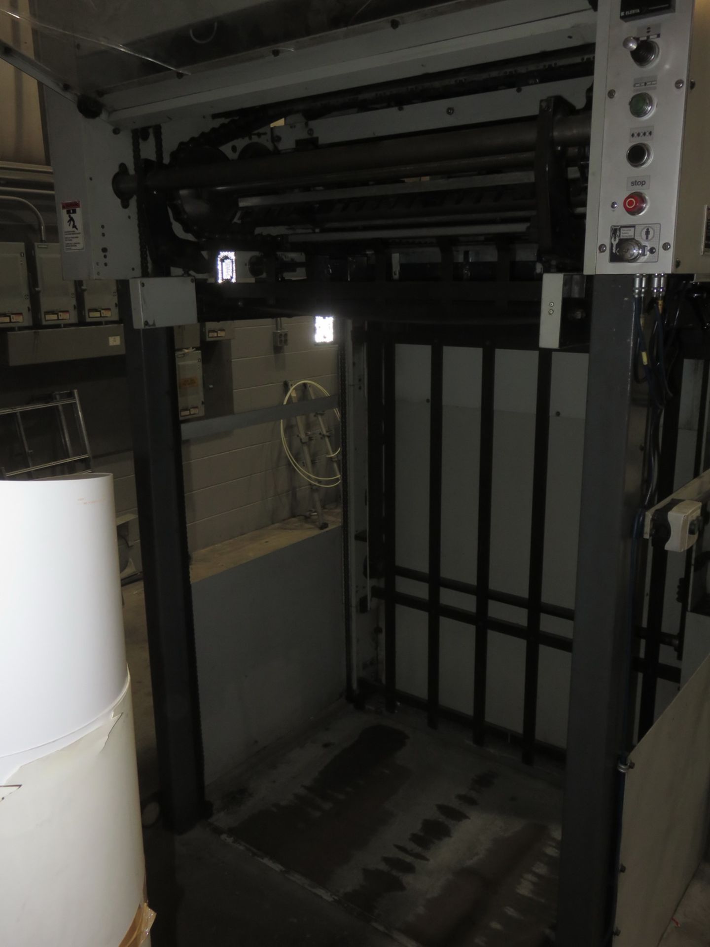 BOBST AUTO PLATEN MOD SP-102-E, FLAT BED DIE CUTTER, MAX CUTTING FORCE 250 TON CAPACITY 102 X 72" - Image 2 of 9