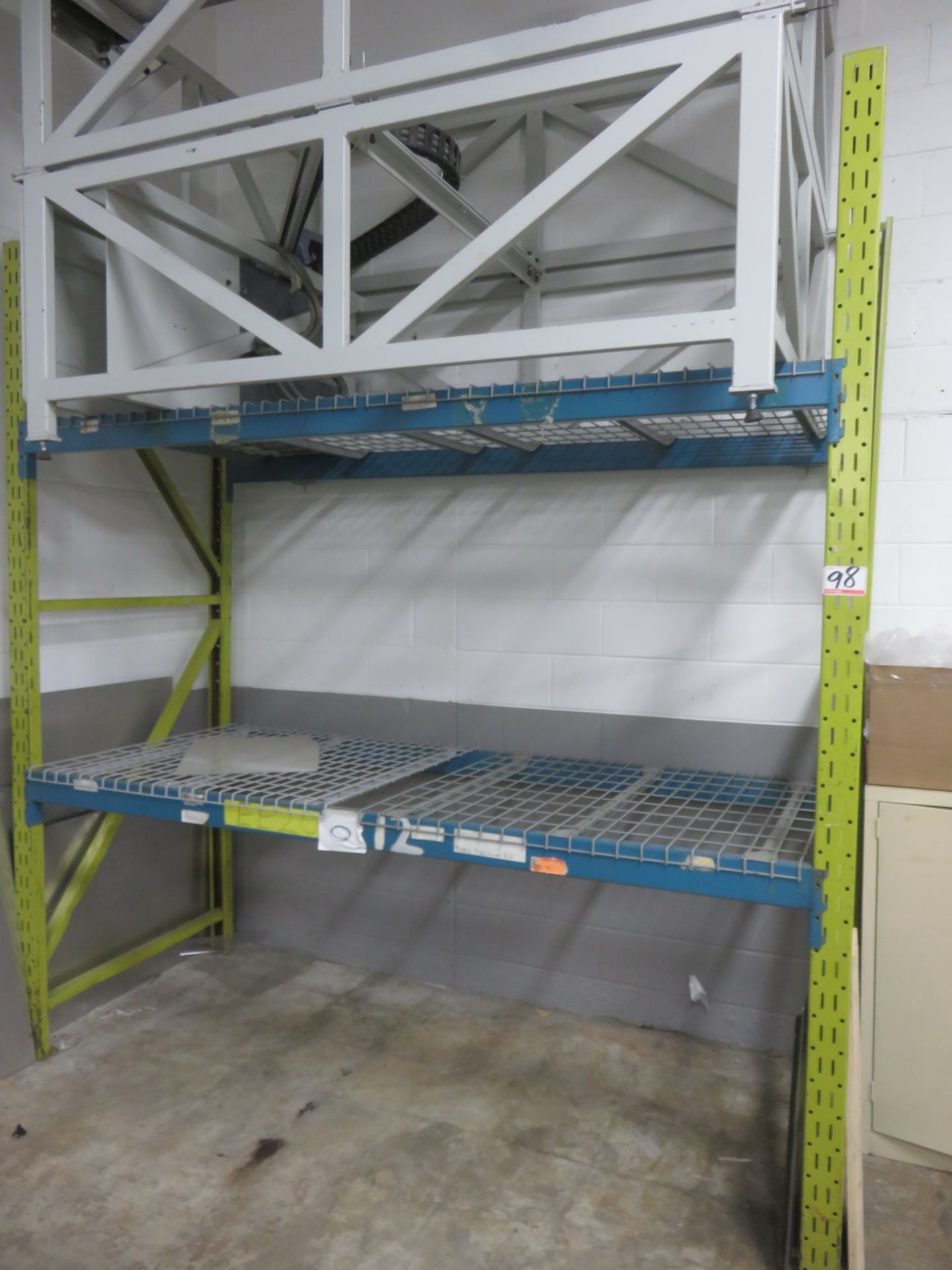 SECTIONS - TRIPLE A 42" X 8' X 10'H PALLET RACKING YELLOW/ BLUE 4 STRINGERS/ SECTION - Image 2 of 2