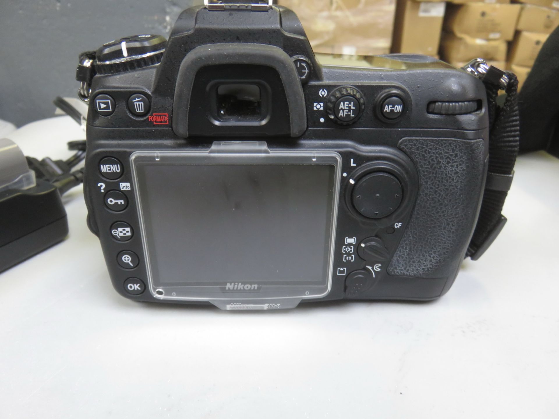 NIKON D300 DSLR CAMERA BODY W/ BATTERY CHARGER & (2) BATTERIES - Image 2 of 2