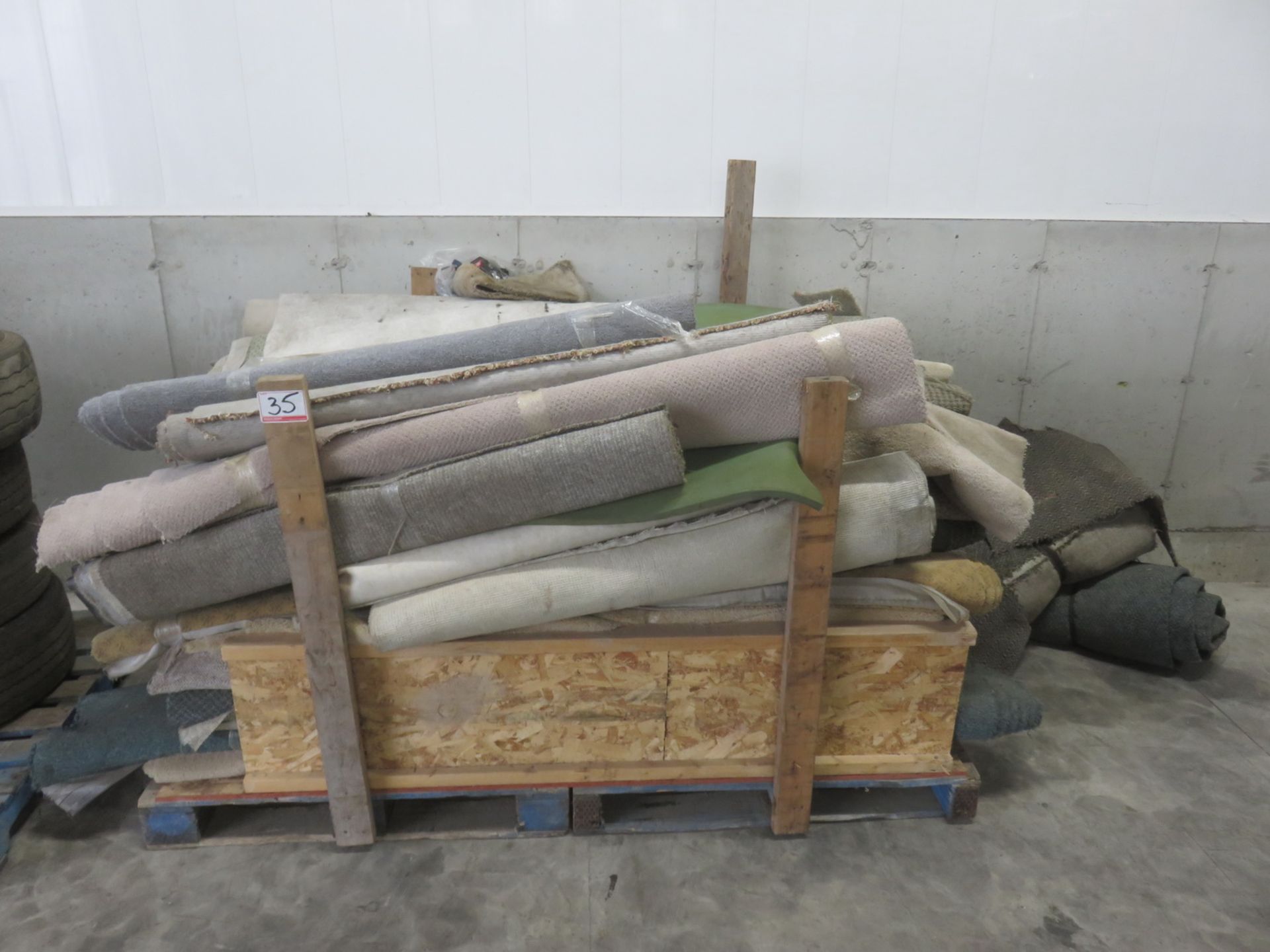 LOT - ASSORTED ROLLS OF CARPET