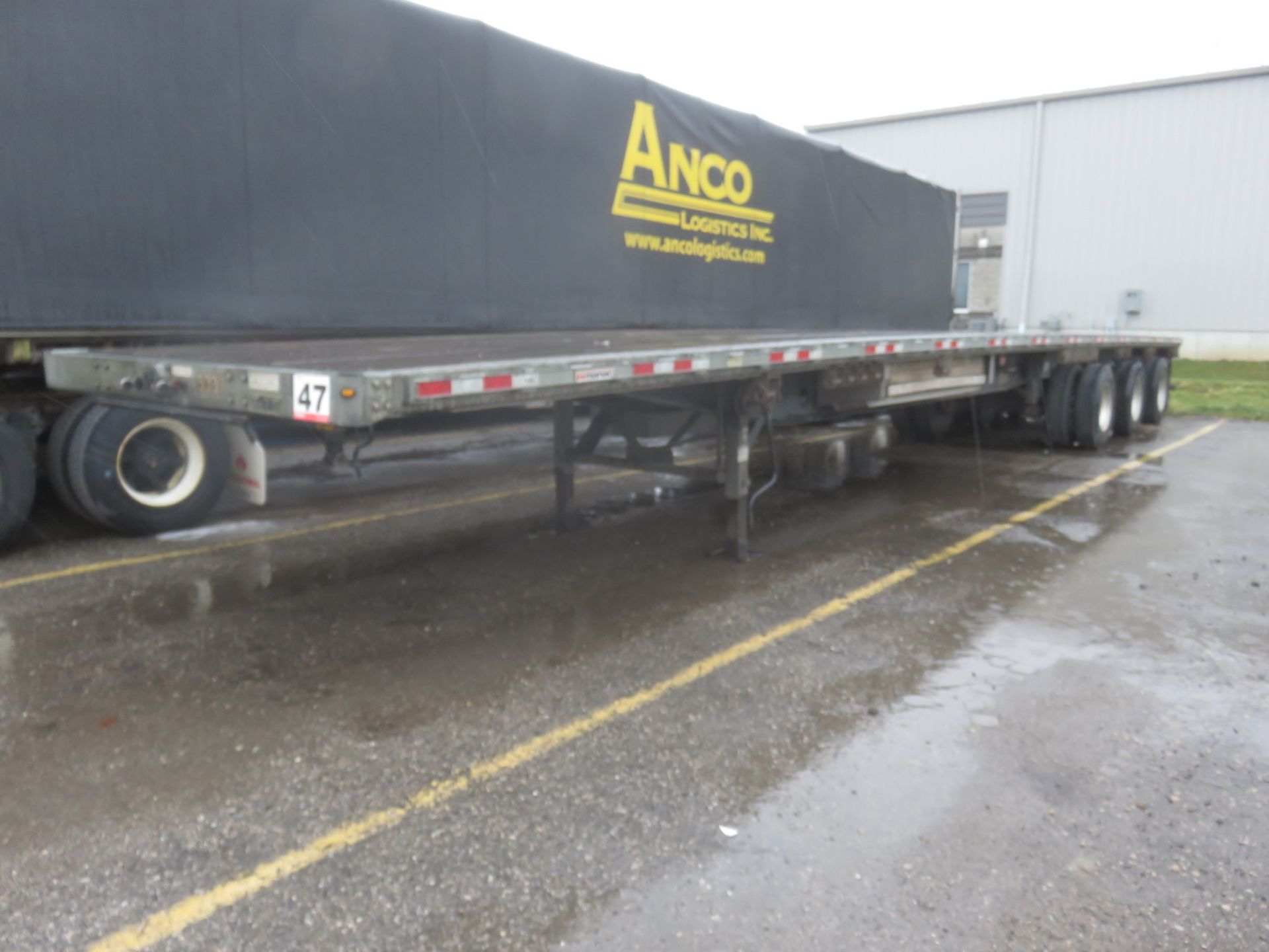 2015 MANAC MODEL 10353K005 TRI-AXLE 53' X 102"W FLATBED TRAILER, WOOD DECK, VIN 5MC135318F5153153