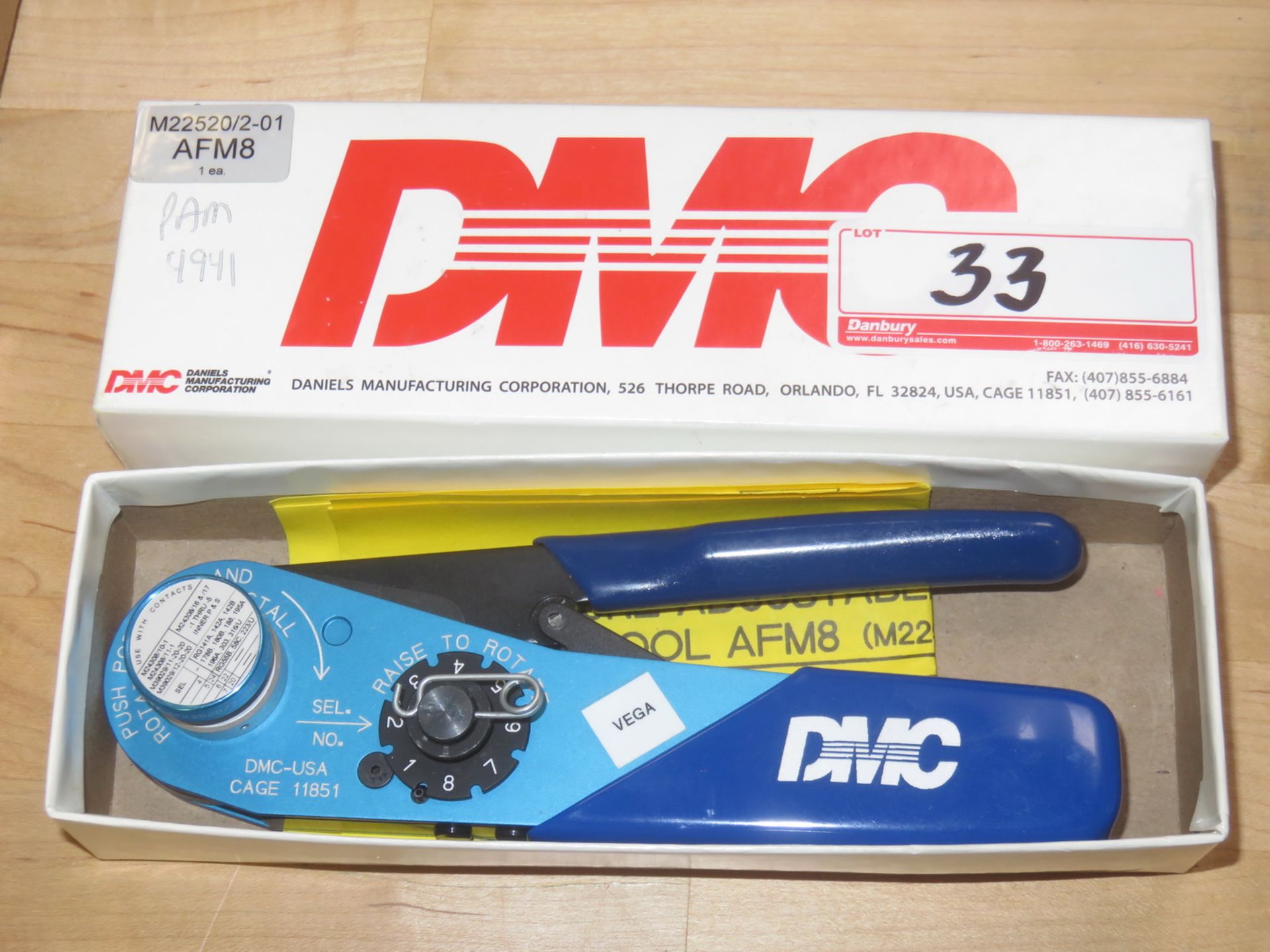 DMC M22520/2-01 AFM8 MOTION GRADE CRIMP TOOL