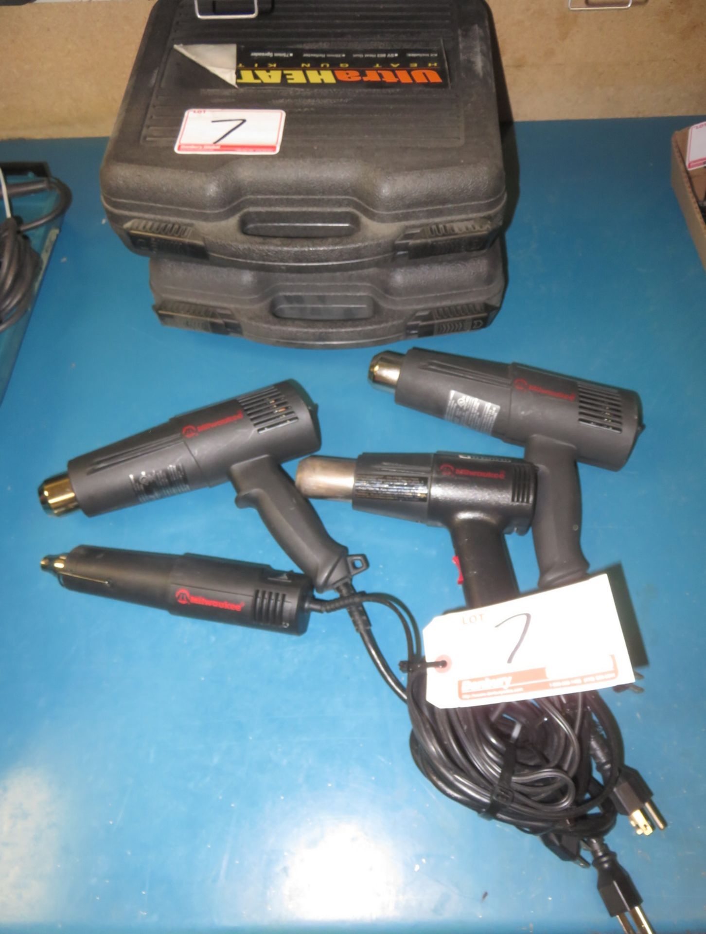 LOT - MILWAUKEE MHT 3300, 1200 & 1400 ELECTRIC HEAT GUNS W/ (2) CASES