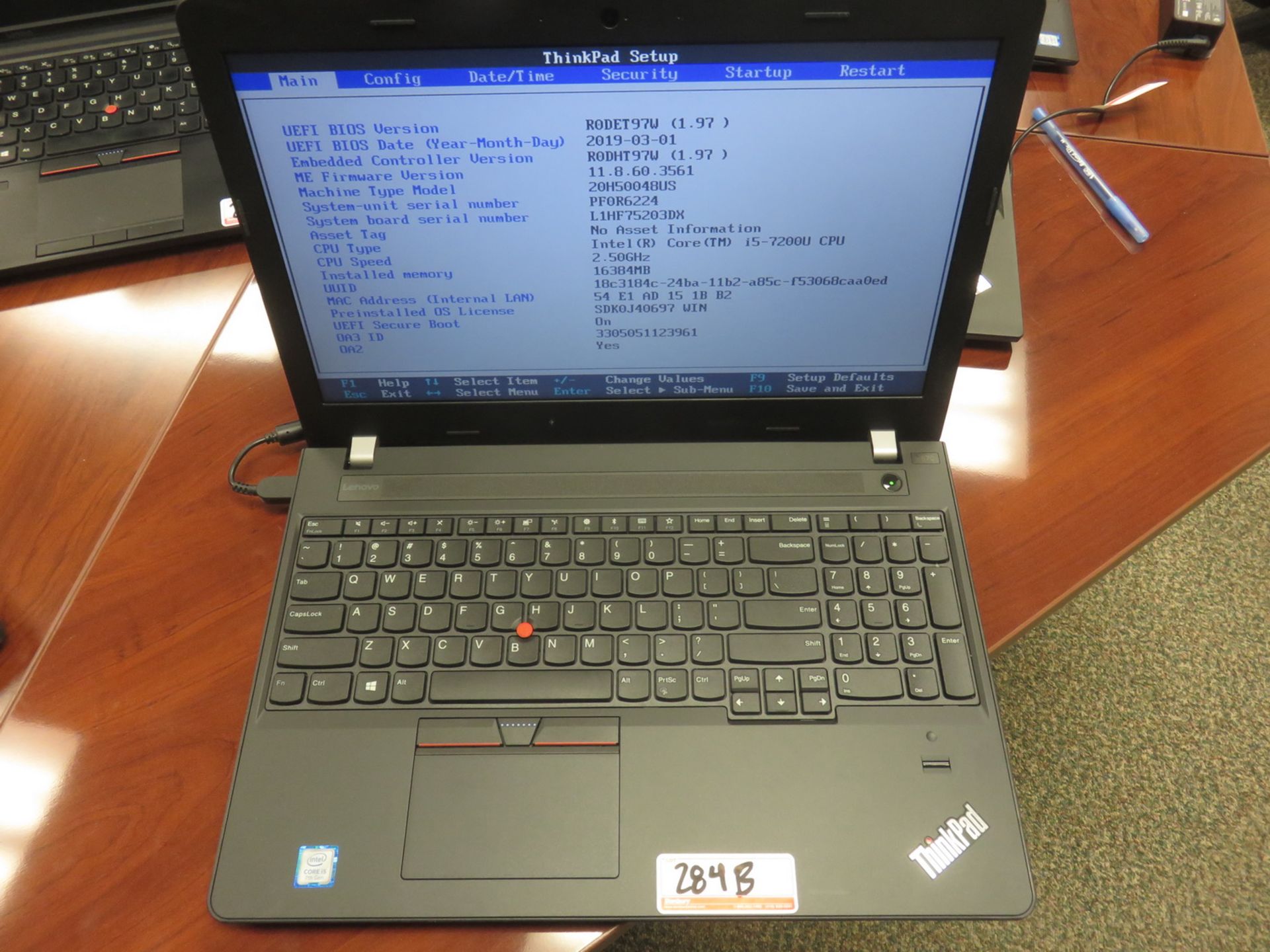 LENOVO THINKPAD E570 LAPTOP W/ INTEL CORE I5-7200U 2.50GHZ 7TH GEN PROCESSOR, 16GB RAM (NO HDD)