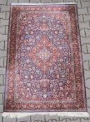 Persischer KeschanWolle auf Baumwolle, sehr fein geknüpft, gepflegt, ca. 60 x 180cm.
