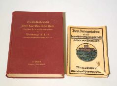 Zwei alte Bücher"Drei Kriegsjahre einer hessisch-thüringischen Res.-Division" 266 Bilder aus der