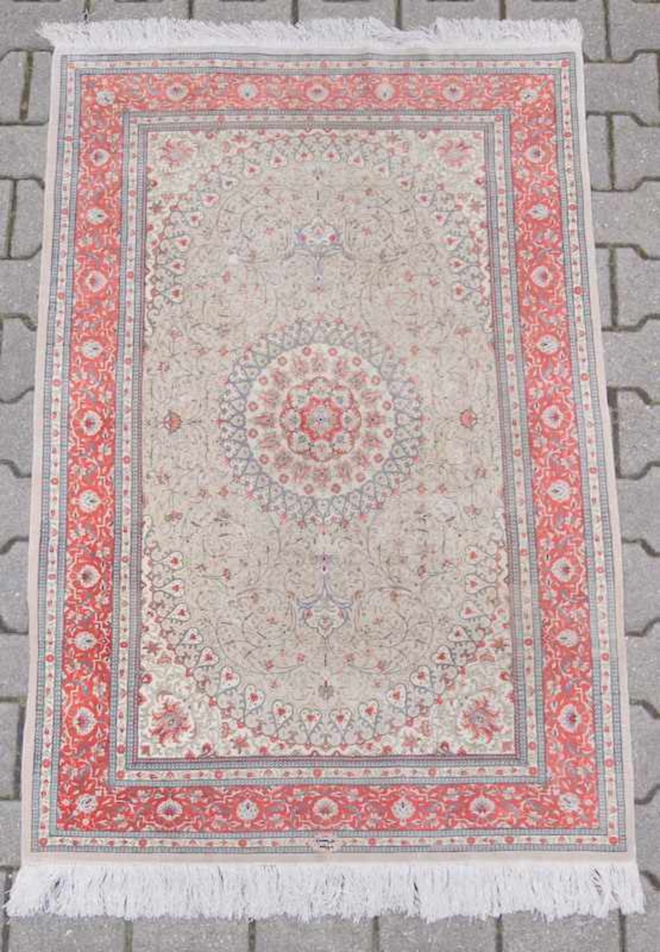 Feiner Persischer TeppichWolle auf Baumwolle, sehr gepflegt, Anilinfarben, ca. 160 x 90cm.