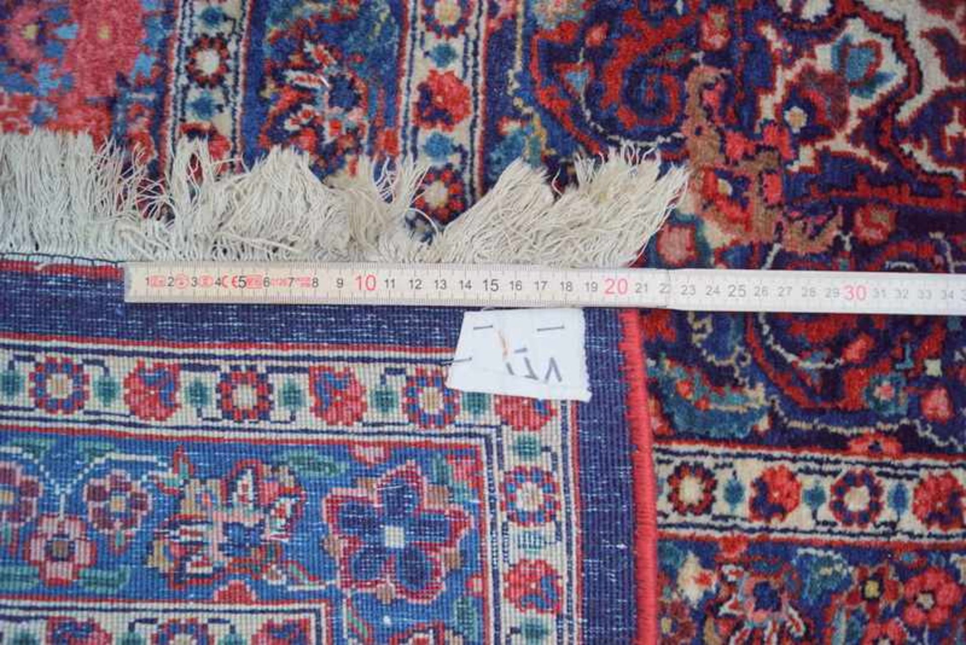 Großer persischer TeppichBaumwolle auf Wolle, Anilinfarben, sehr feine Knüpfung, gepflegt, ca. 370 x - Bild 2 aus 2