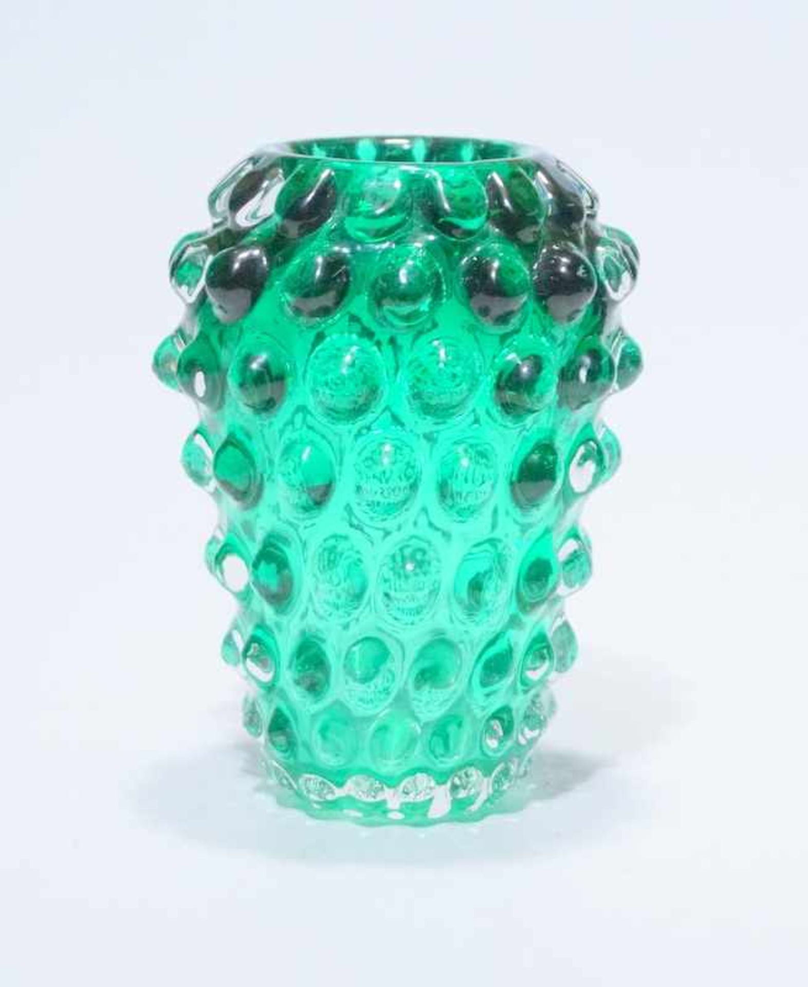 Barovier, Ercole (Umkreis) (1889 - 1974): Vase mit Nuppen, Lenti art Glas, Entw. der 40er