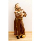 Heiliger Franz von Assisi, 19. Jhd.in braunem Habit der Franziskaner mit den Wundmalen Christi an