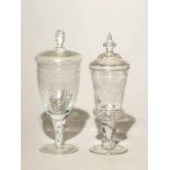 Rosenthal, Kristall: Konvolut Sammlerglas, u. A. Deckelpokal nach barockem Vorbild5-teilig,