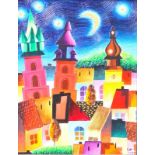 Markovicz, J. (Polnischer Künstler): "Krakau", dat. 2009Acryl auf Leinwand, unten links