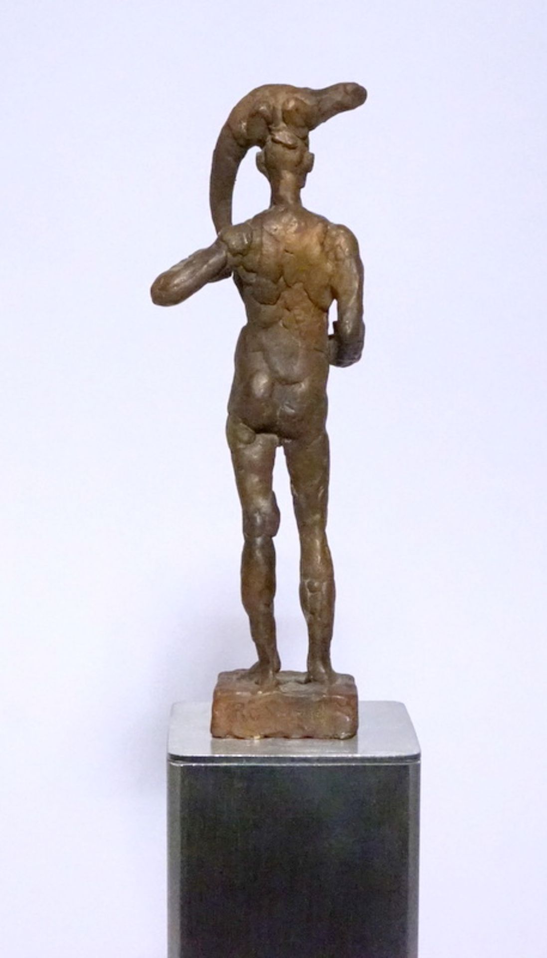 Rösner, Christian (1969 Bamberg -lebt in Nürnberg -div Austell. Und Preise): Bronze "Mann trägt - Image 3 of 3