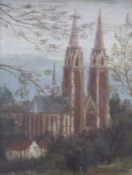 Wedewer, Josef (1896 Lüdinghausen-1979 Ebenda): Elisabethkirche in Marburg, dat. 1938Öl auf