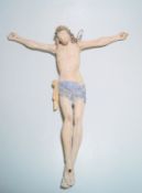 Kleiner Corpus Christi, 19. Jhd.als Dreinageltypus, Linde geschnitzt und gefasst, restauriert,