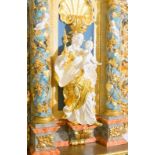 Großer Seitenaltar des Barock, 18.Jhd.verschiedene Hölzer, Eiche, Weichholz, gefasst und partiell