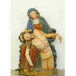 Große Andachts-Pietà, Westfalen, 16./17. Jhd.magerer Korpus des sterbenden Christus, eigenwillig