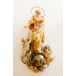 Prachtvolle Madonna Immaculata Darstellung, Süddeutschland/Österreich, 18. Jhd.Madonna mit