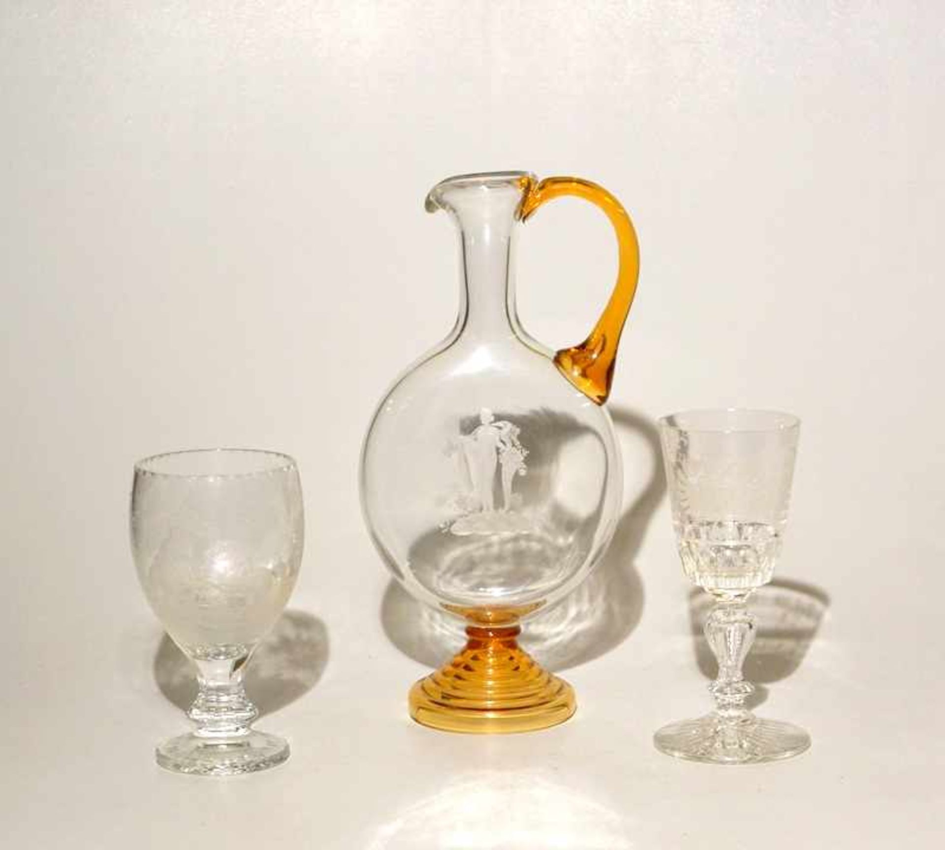 Rosenthal, Kristall: Konvolut Sammlerglas, u. A. Deckelpokal nach barockem Vorbild5-teilig, - Image 2 of 2