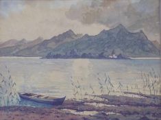 Determeyer, Carl (1897 Karlshafen/Weser - 1976 Münster): "Die Fraueninsel im Chiemsee", dat. (19)