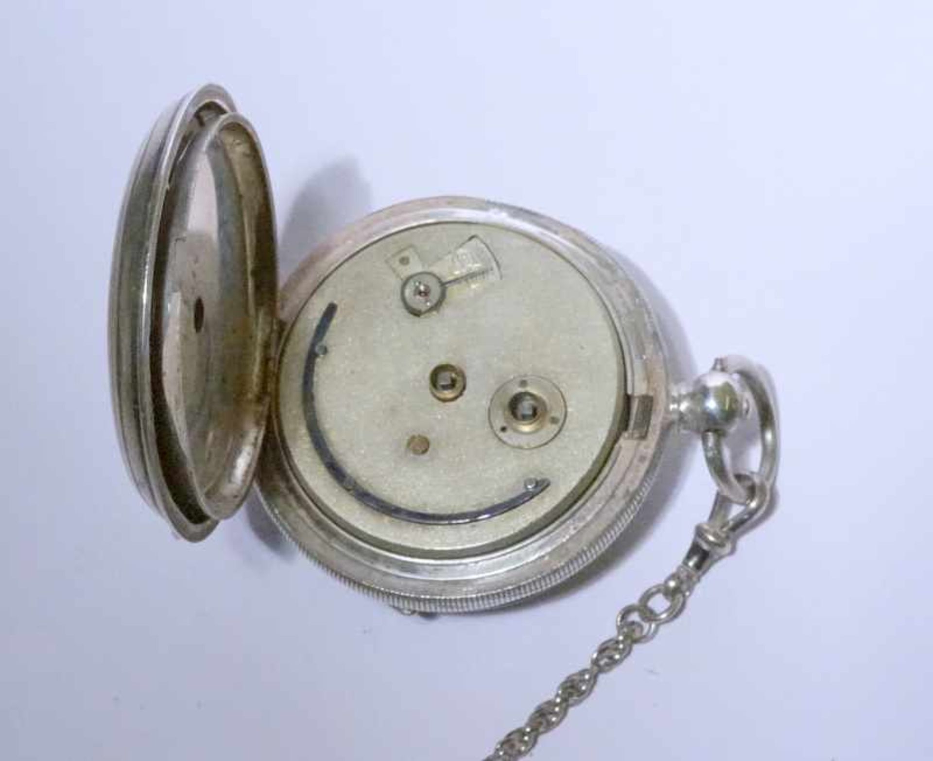 Samuel, H. (Manchester): Herrentaschenuhr mit dezentraler Sekunde, Ende 19. Jhd.Gehäuse aus 935er - Image 3 of 3
