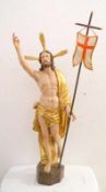 Figur Christus als Salvator, 18. Jhd.auferstandener Christus mit den Wundmalen am Körper und