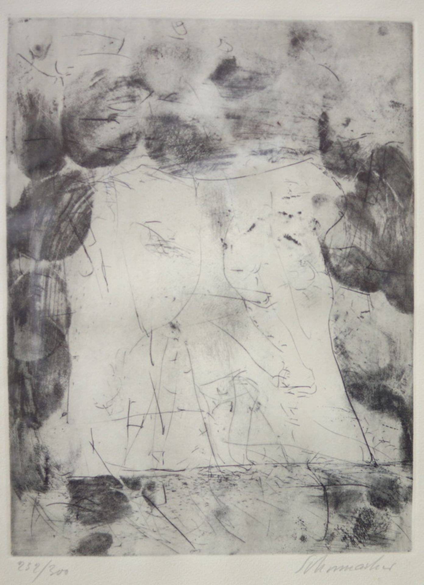 Emil Schumacher (*1912, † 1999): Abstrakte Komposition "Ohne Titel" Aquatinta, Auflage 232/300, - Bild 2 aus 5