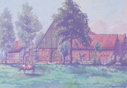 Determeyer, Carl (1897 Karlshafen/Weser - 1976 Münster): Hof bei Freckenhorst (Wohnort des Malers