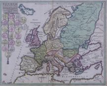Weigel, Christoph ( 1654 in Redwitz; † 5. Februar 1725 in Nürnberg): Europa VetusAltkolorierte