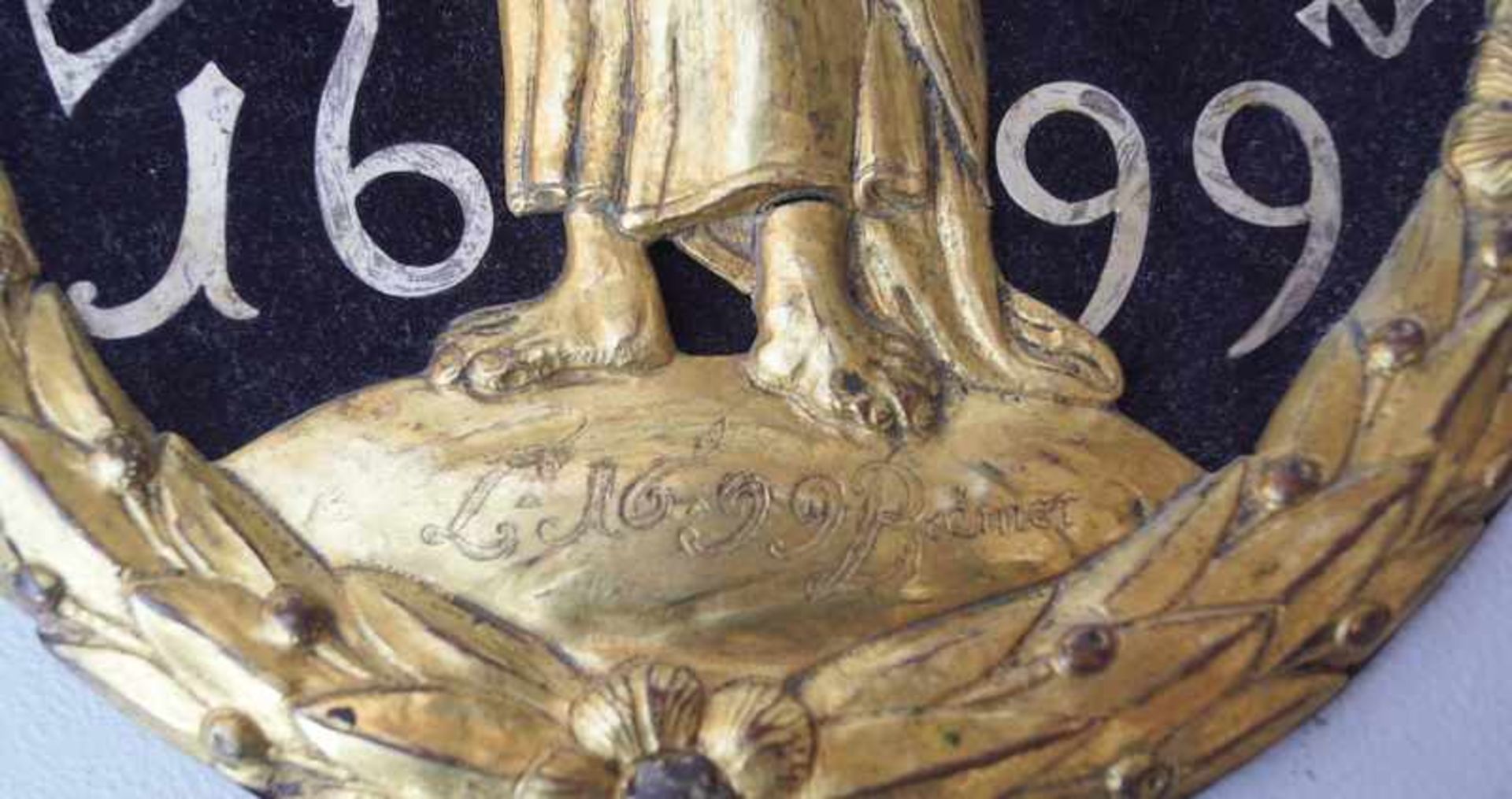 Wappenschild der St. Petri Bruderschaft Spiekerhof in Münster von 1699Zur Geschichte: Das - Bild 2 aus 5
