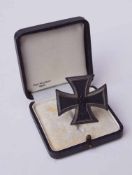 Eisernes Kreuz, dat.1939 1 Kl.Eisen geschwärzt, mit sch. Kasten, Originaletui, leicht