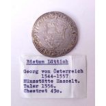 Bistum Lüttich, Georg von Österreich 1544-1557, Taler von 1556VS: Wappenschild, Umschrift: GEORG·