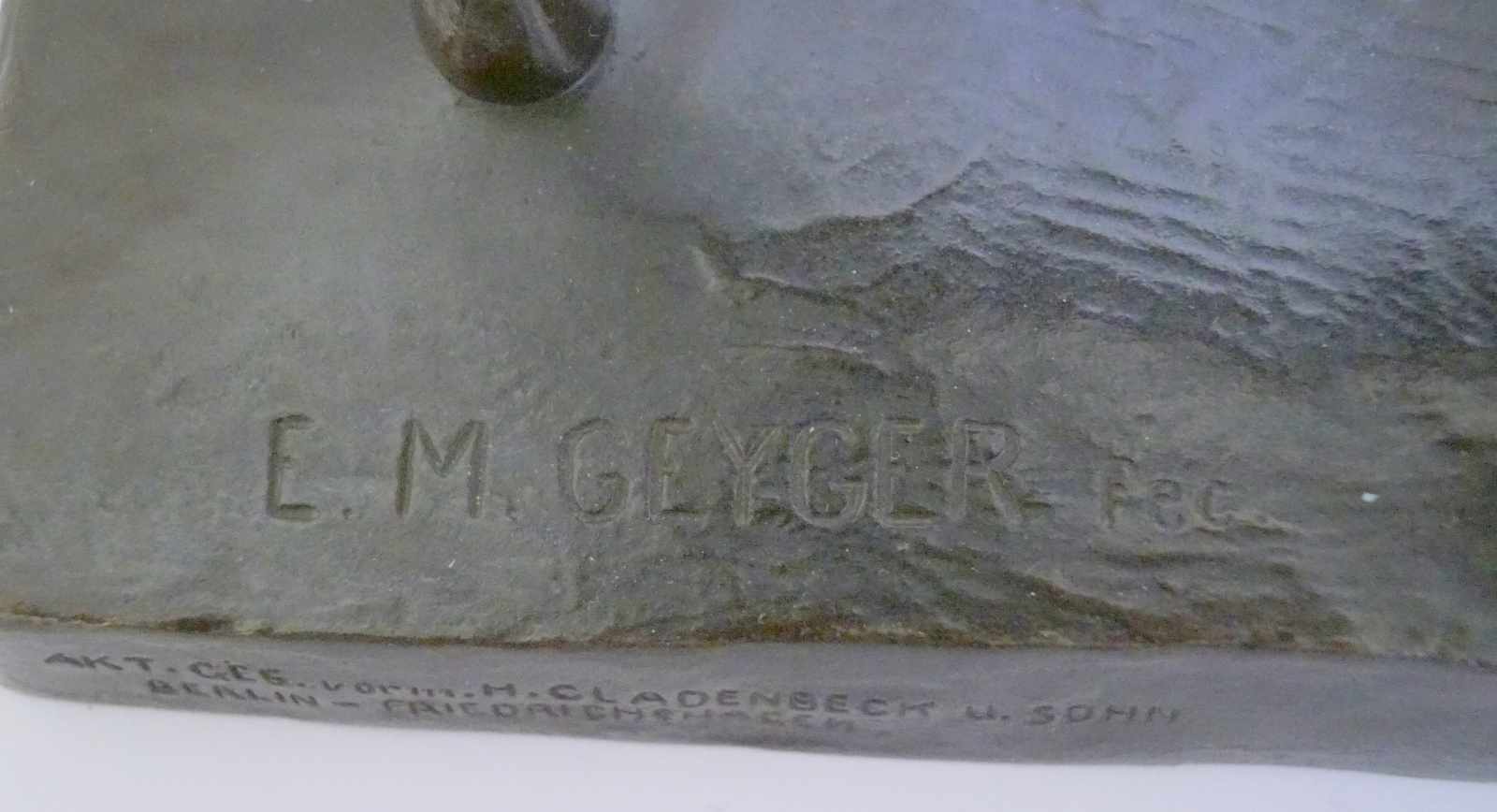 Geyger, Ernst Moritz (1861 Berlin/Neukölln- 1941 Florenz): BogenschützeBronze mit schwärzlich- - Image 3 of 3