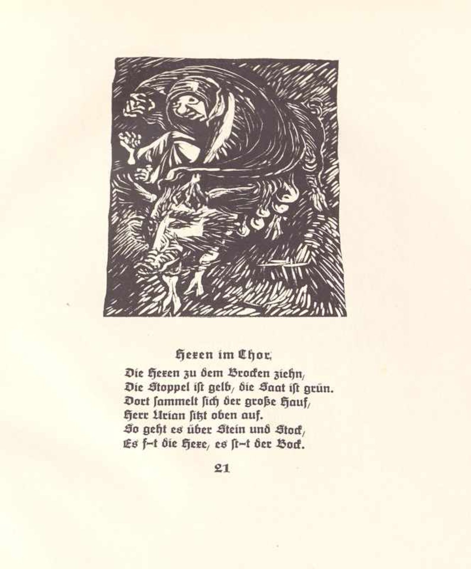 Ernst Barlach (* 2. Januar 1870 in Wedel; † 24. Oktober 1938 in Rostock): "Walpurgisnacht" von - Image 2 of 2